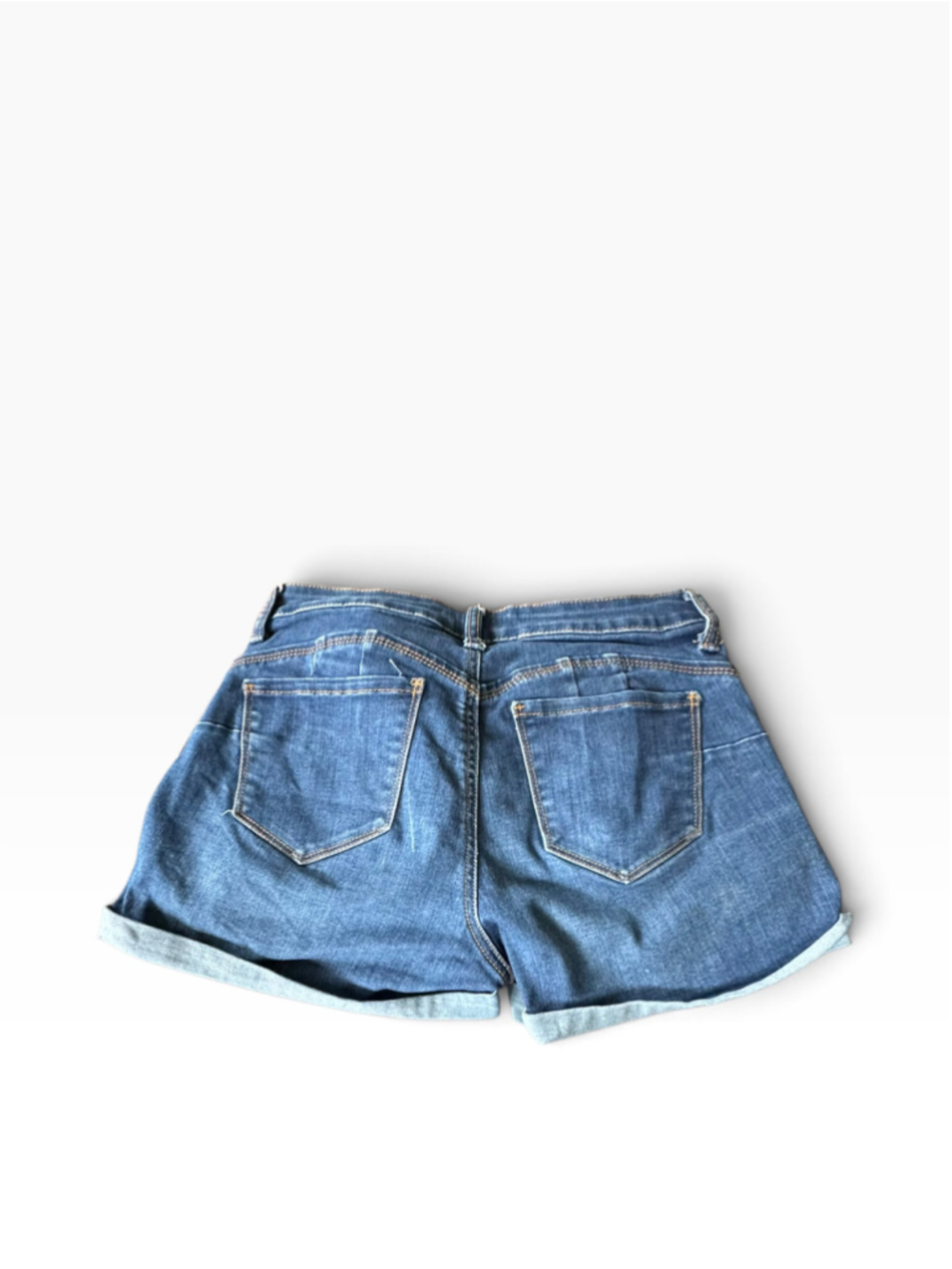 Women's Wax Jean Denim Shorts Blue Size S - Picture 3 of 4